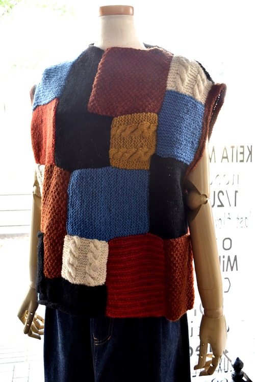 TANG!(タング) 24A/W パッチワークニットベスト