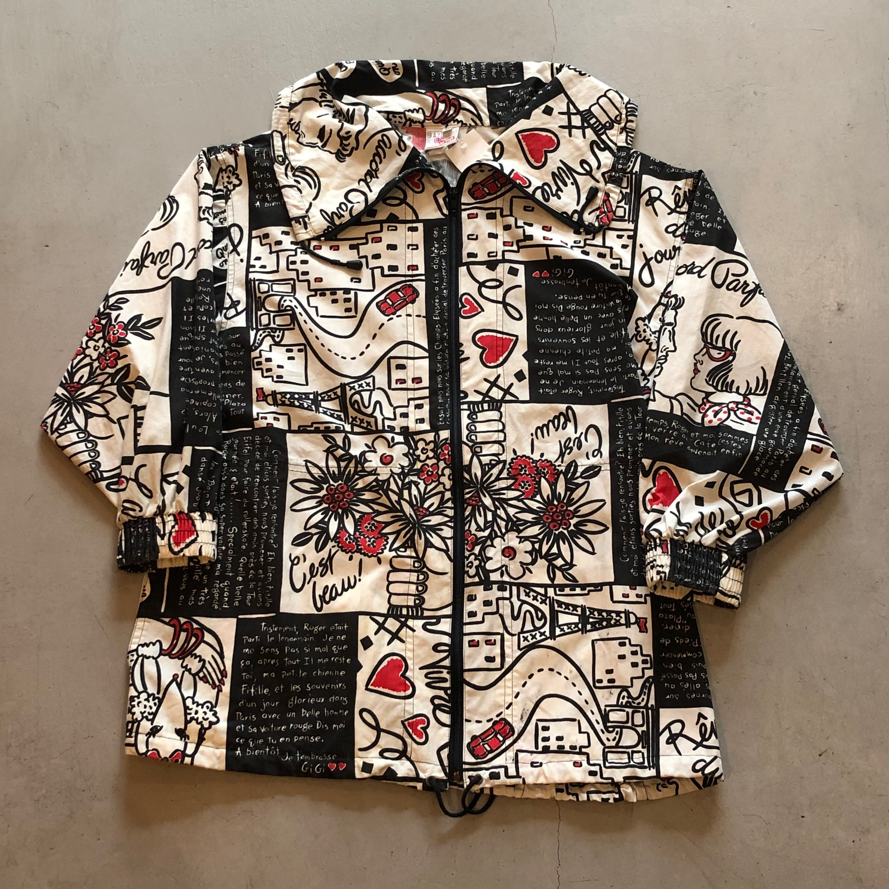 80s〜BAY CLUB ACTIVE all over art design jacket | What