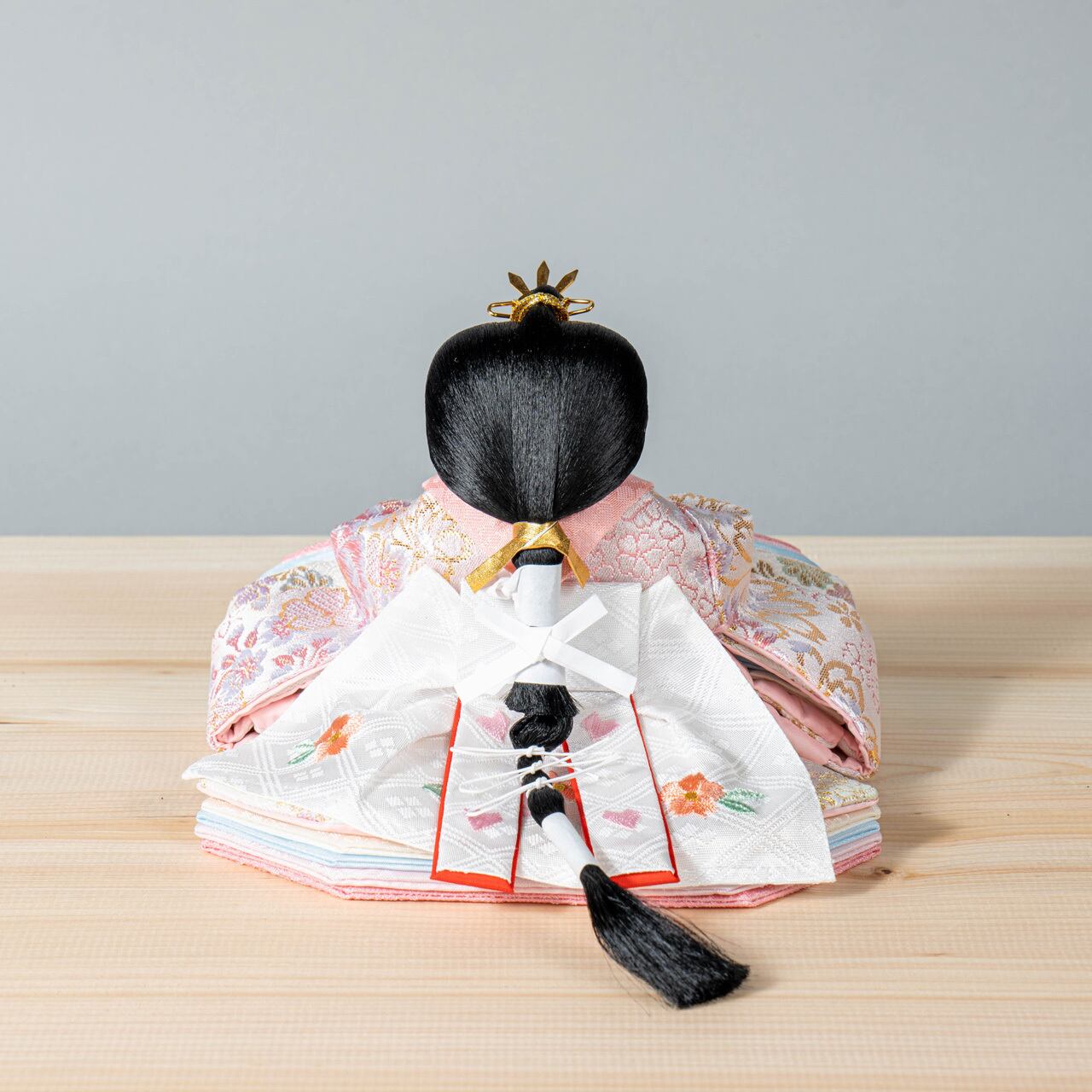 ことのひな人形(0336)(そら)平台|コンパクトな木製雛人形|ひな祭り|桃の節句