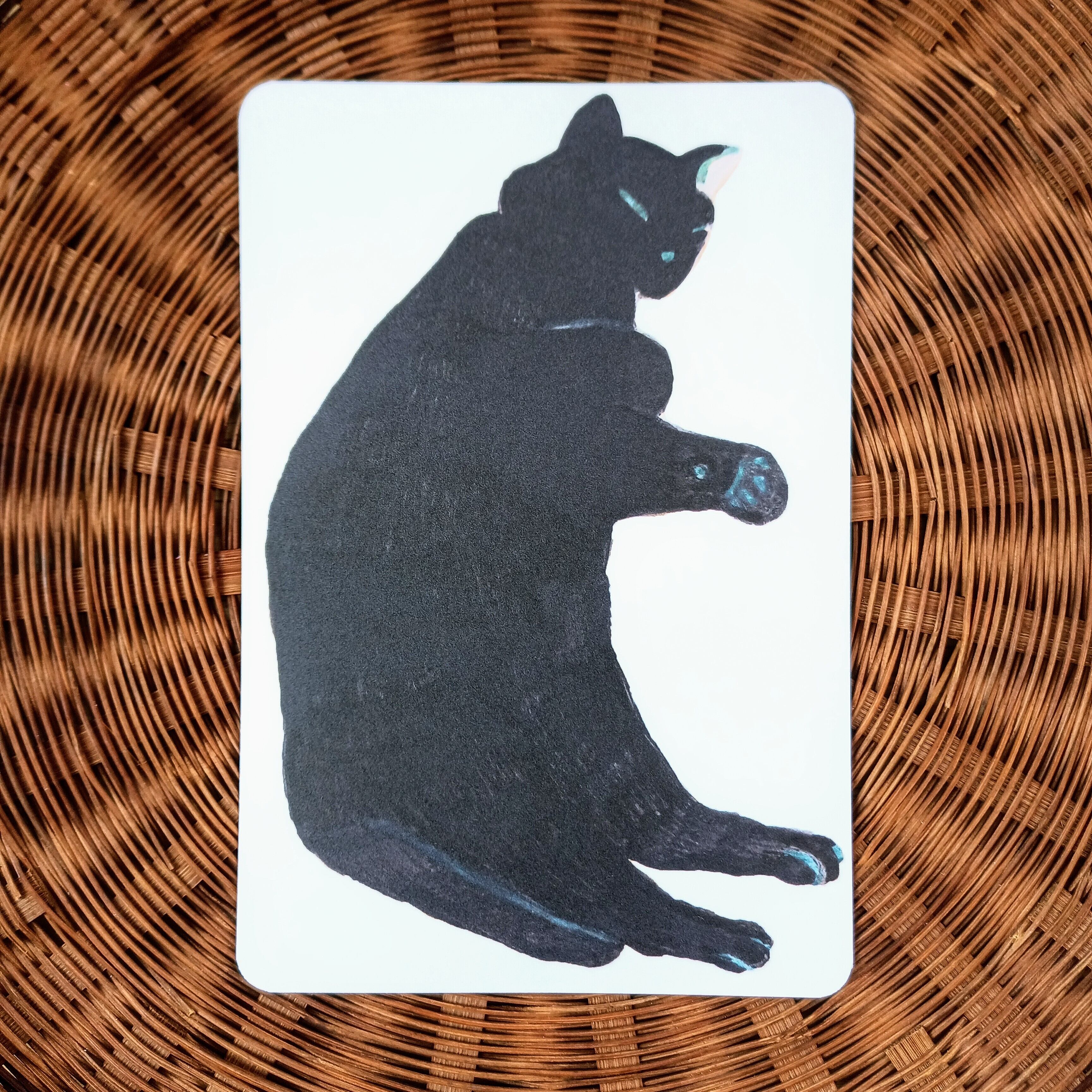 ポストカード　「黒猫」　ねこ　ネコ　猫　くろねこ