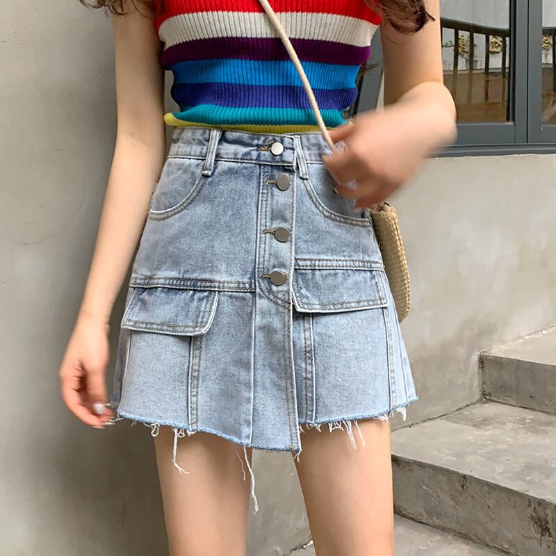 パンツ女性2020年冬秋新袴ハイウエストジーンズルーズ&シンワイルドイレギュラーショーツ YY-ファッション61404046038