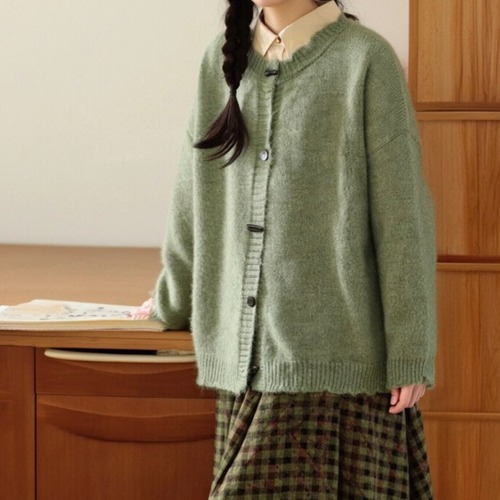 ランダムボタンニットトップス ・9500