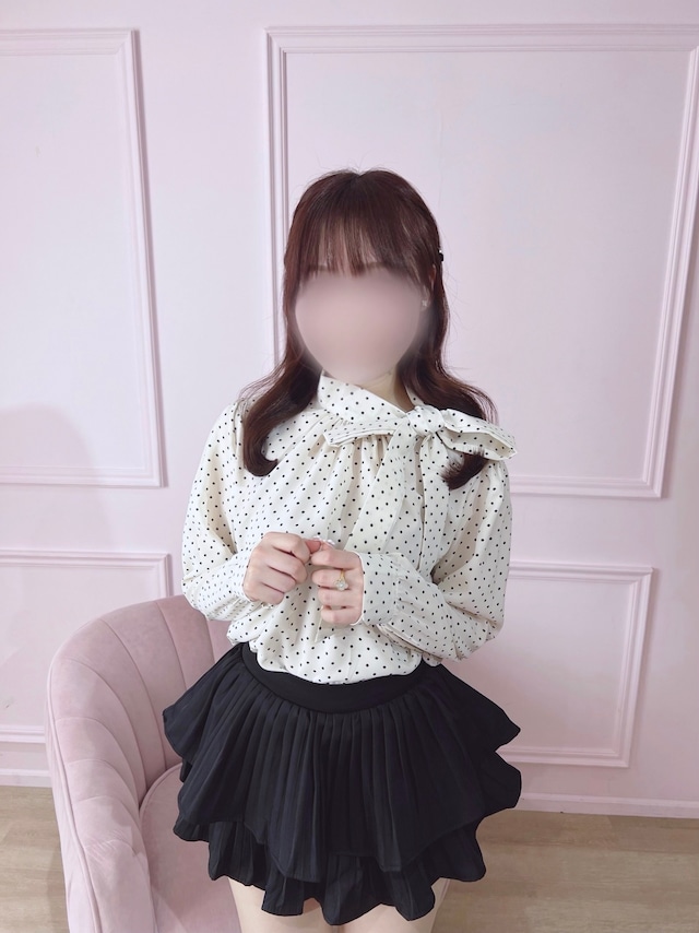 【muu fillé】big ribbon dot blouse