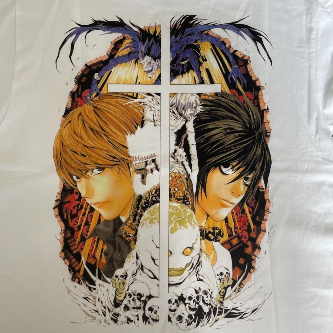 Tシャツ デスノート DEATH NOTE エル 八神 映画 アニメ 両面 白T