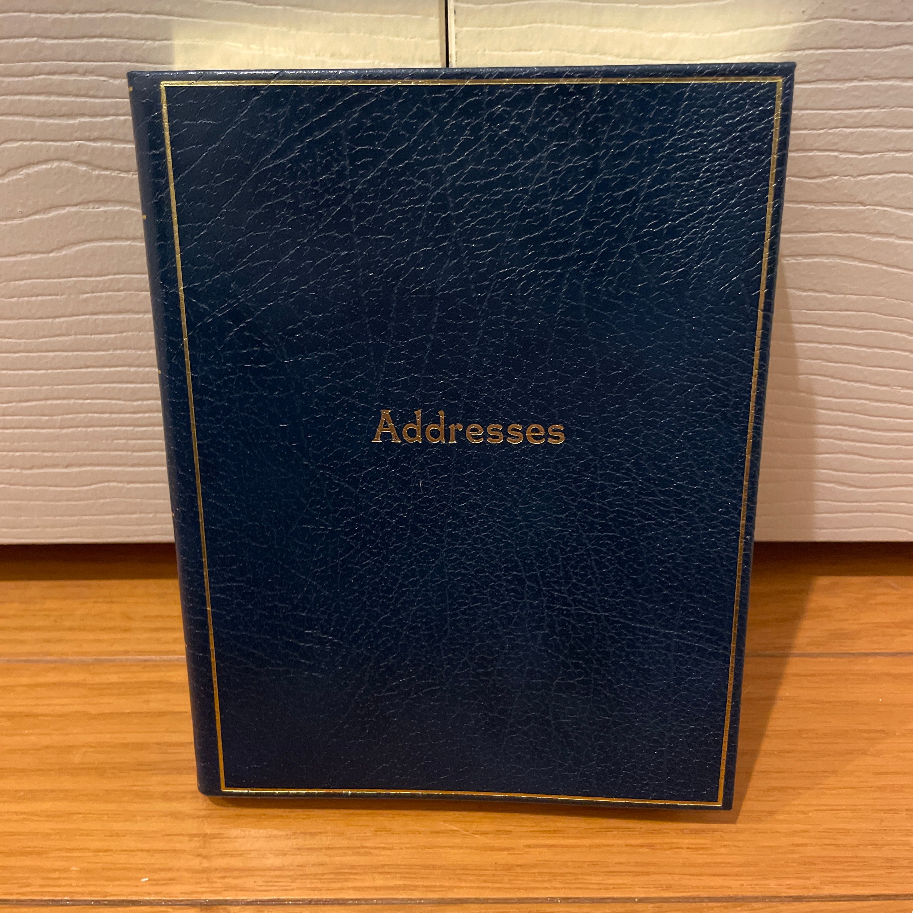 Smythson London Addresses アドレス帳 ネイビー　本革 Smythson London Addresses アドレス帳 ネイビー 本革 | Honey Antique