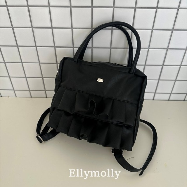 【 ellymolly / 予約 】Square frill bag
