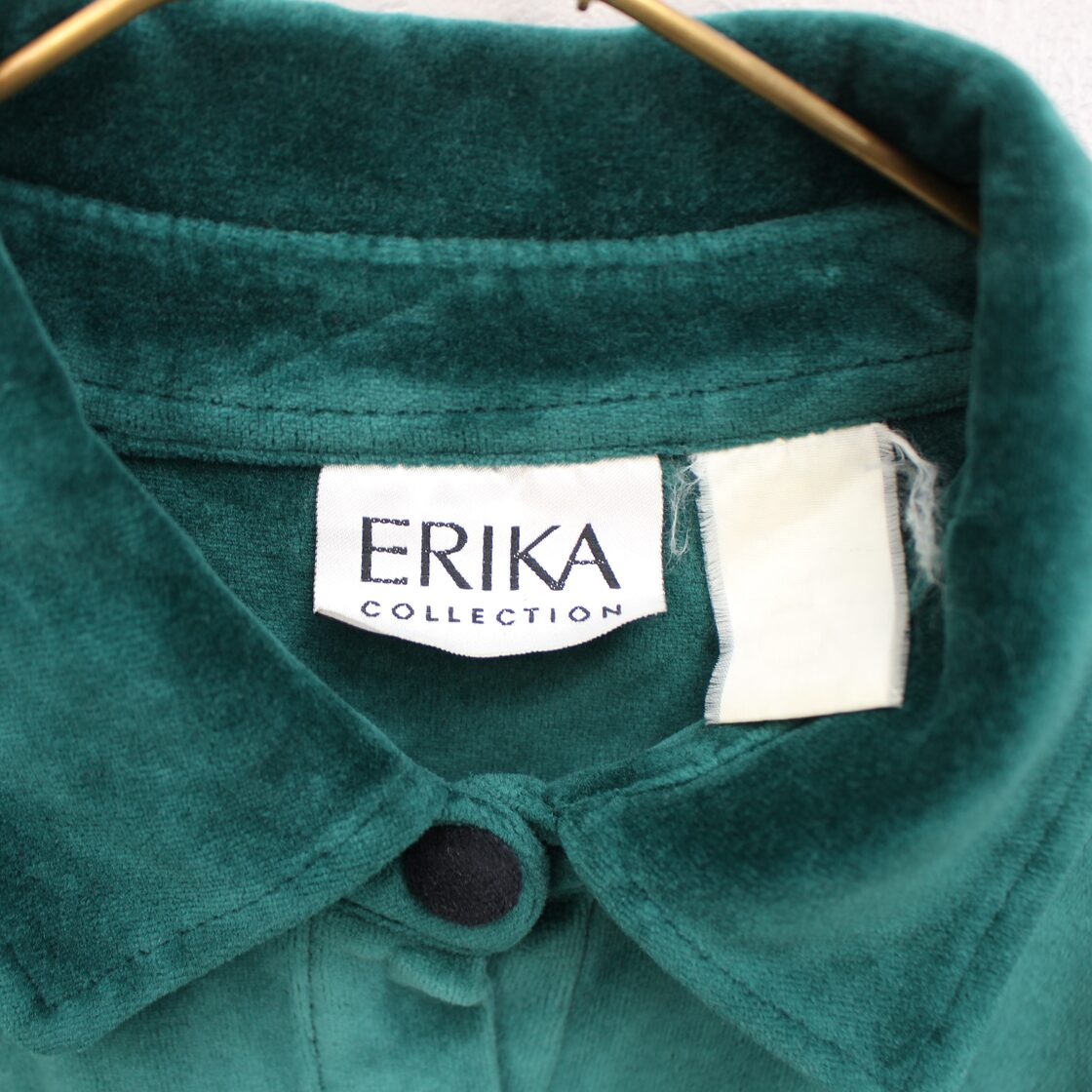 USA VINTAGE ERIKA COLLECTION BICOLOR DESIGN VELOUR SHIRT/アメリカ 