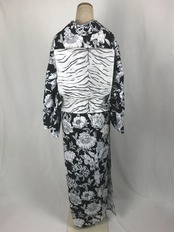 Rumi Rock 正絹 博多織名古屋帯「ホワイトタイガー」　[E628]