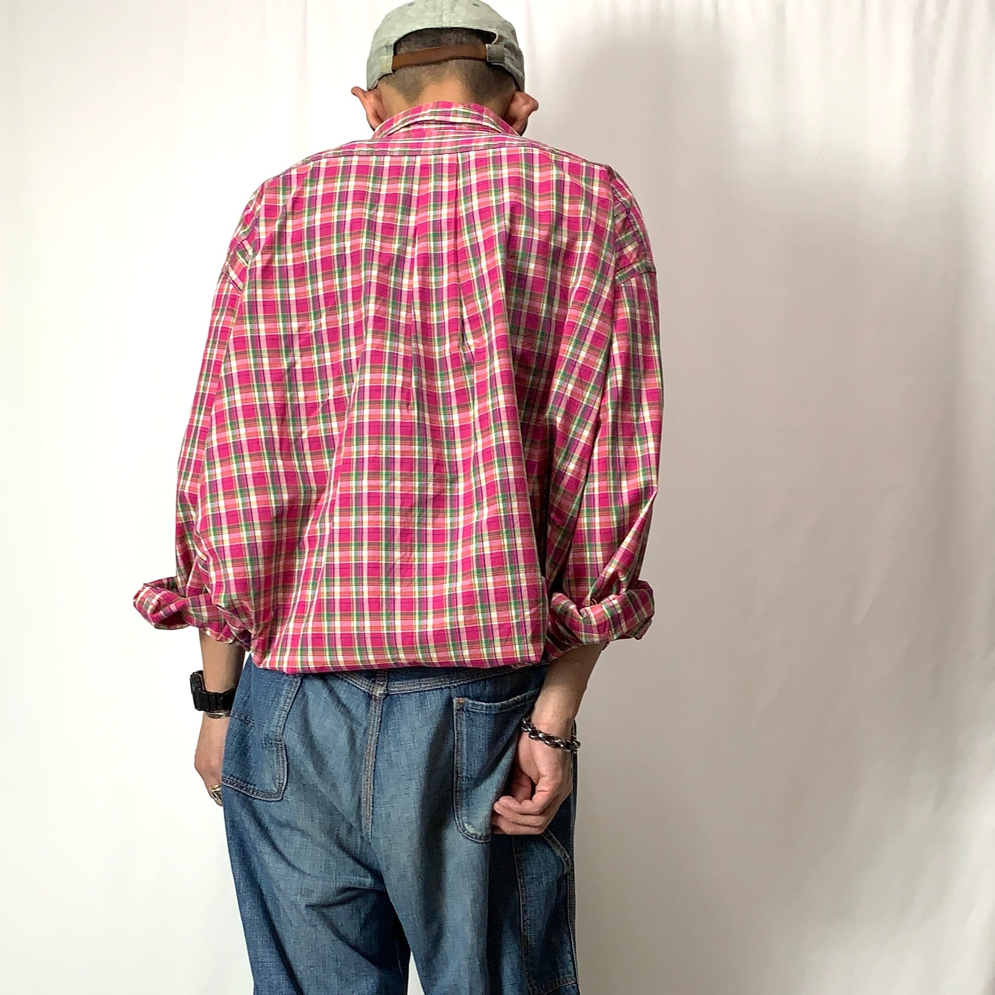 vintage old 90s Ralph Lauren Check B.D Shirt CLASSIC FIT ラルフ