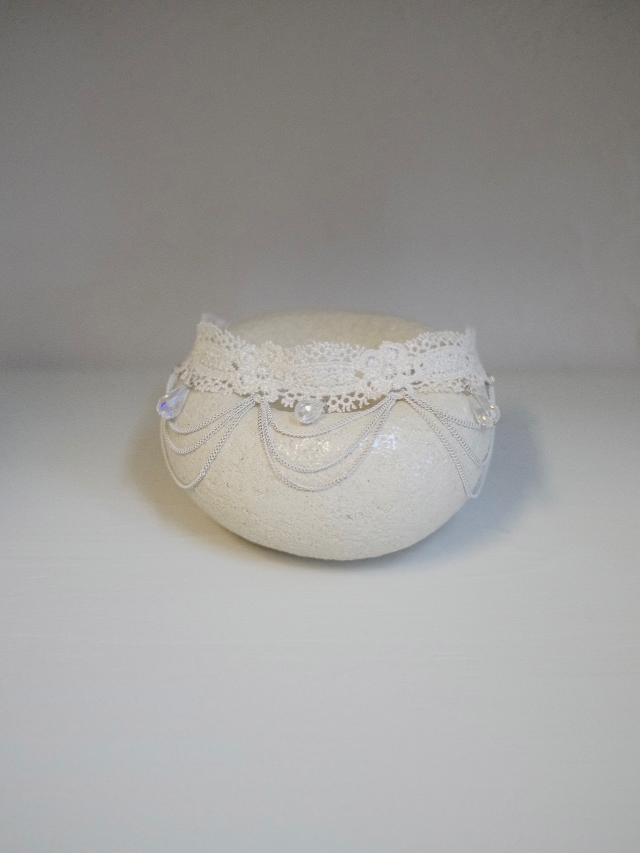 Lace Chain Choker / WHITE - 1