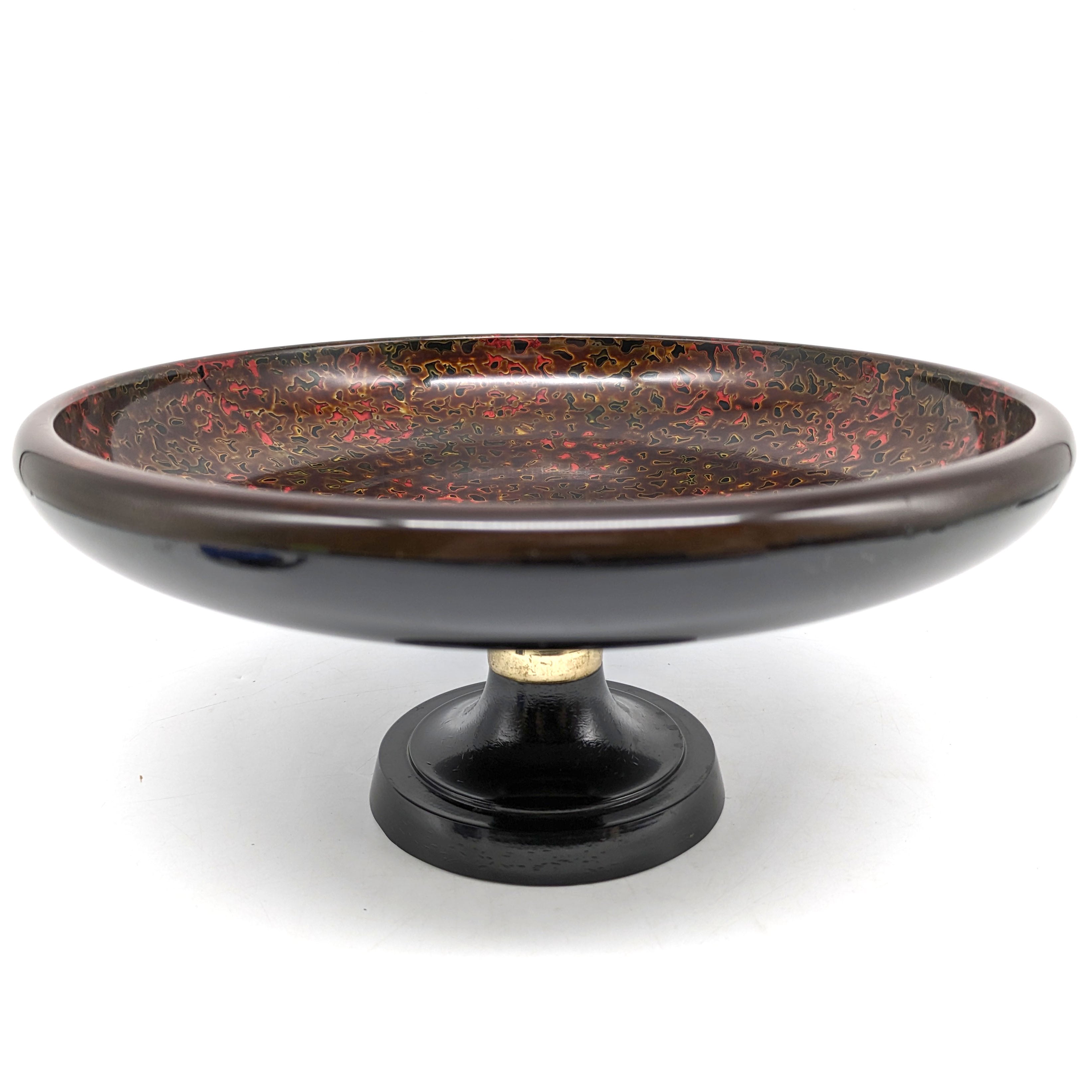 津軽塗（唐塗）バカ塗り・高杯・脚付き器・漆器・伝統工芸・No.240606