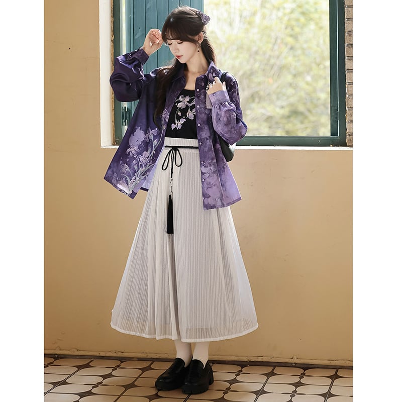 漢如初---鳶尾迷霧シリーズ】☆チャイナ風セットアップ☆ 中華服 漢