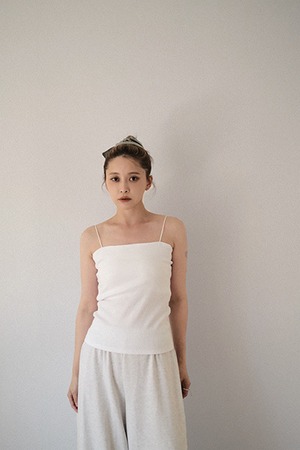 Ribbed Cup-In Camisole/リブカップインキャミソール/White