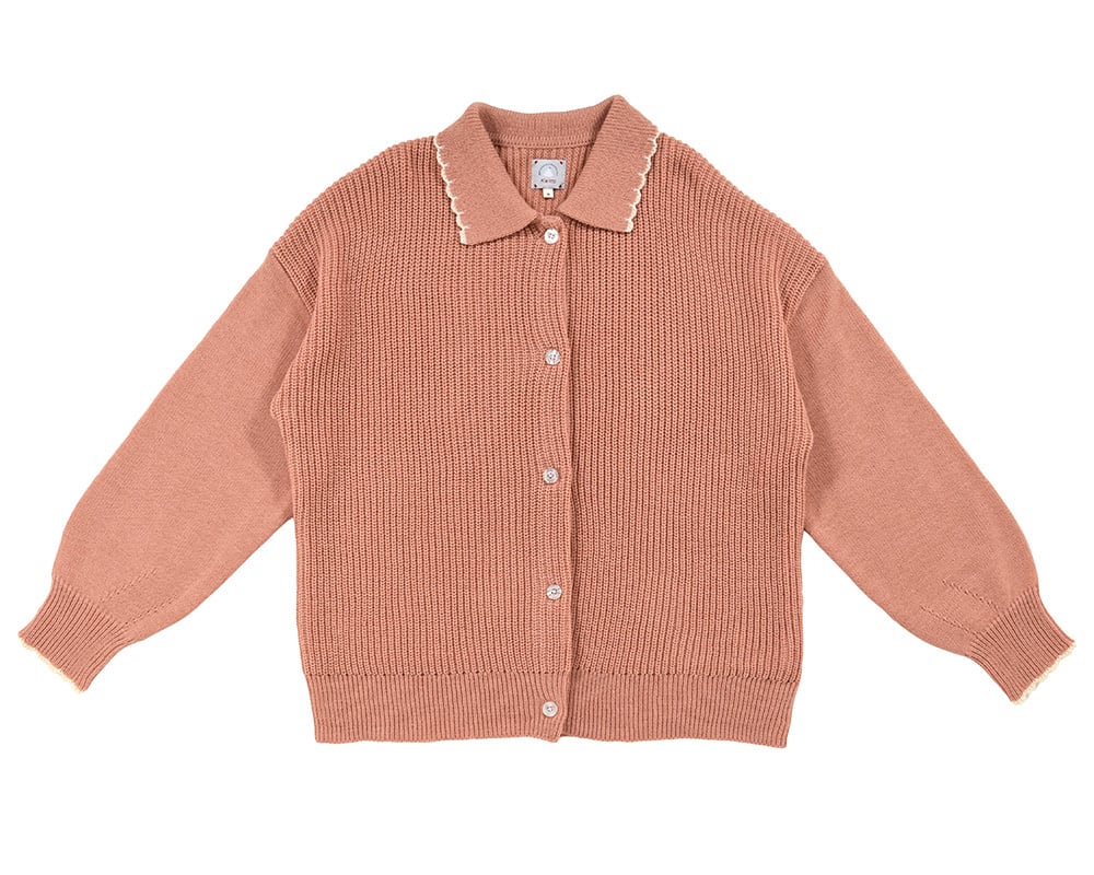 スカラップ襟ニットカーディガン KJHX5713 | Keitto NORTHERNTRUCK LILASIC