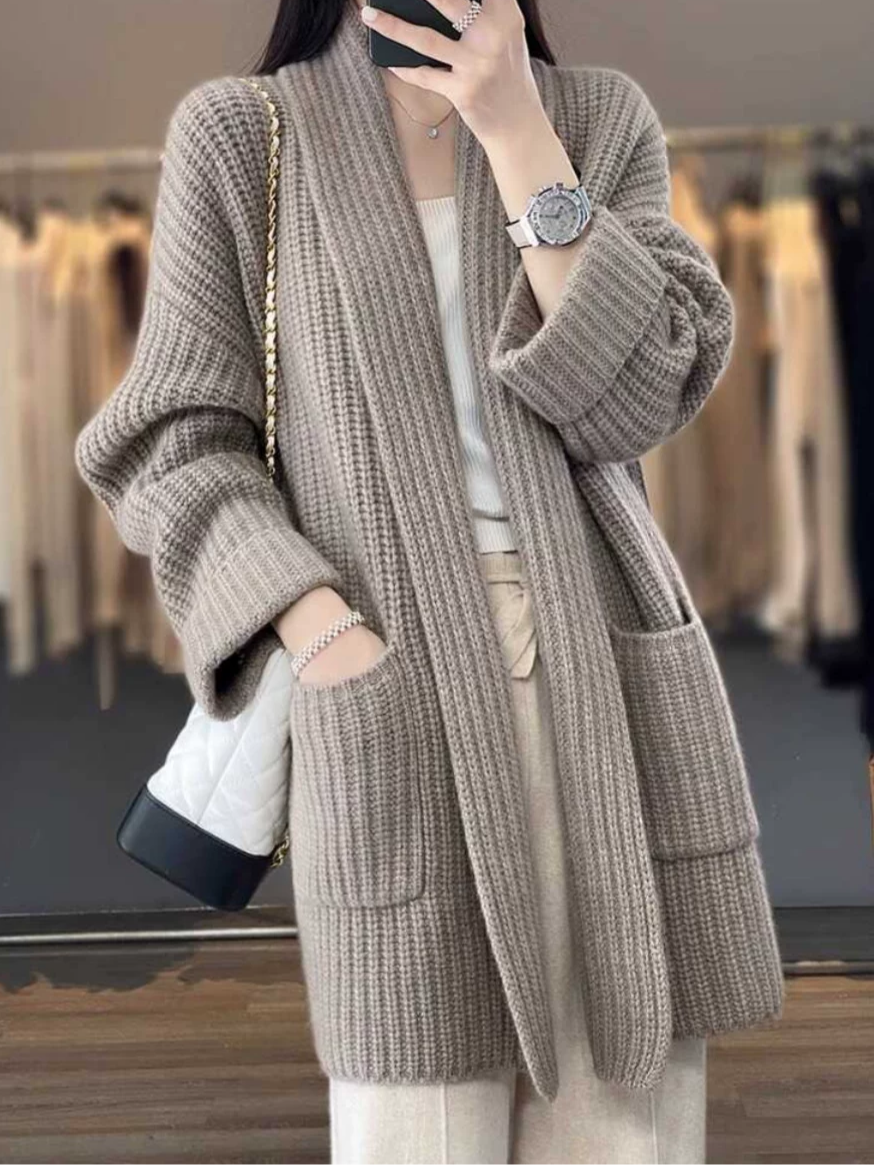 Long knit cardigan L0614