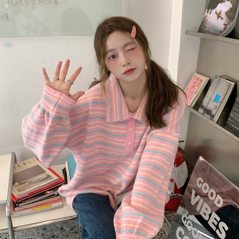 トップス セーター レディースオータムウィンタールーズカラー 大人ガーリー スウィート キュート カジュアル 秋物 冬物 萌量不足51132208020