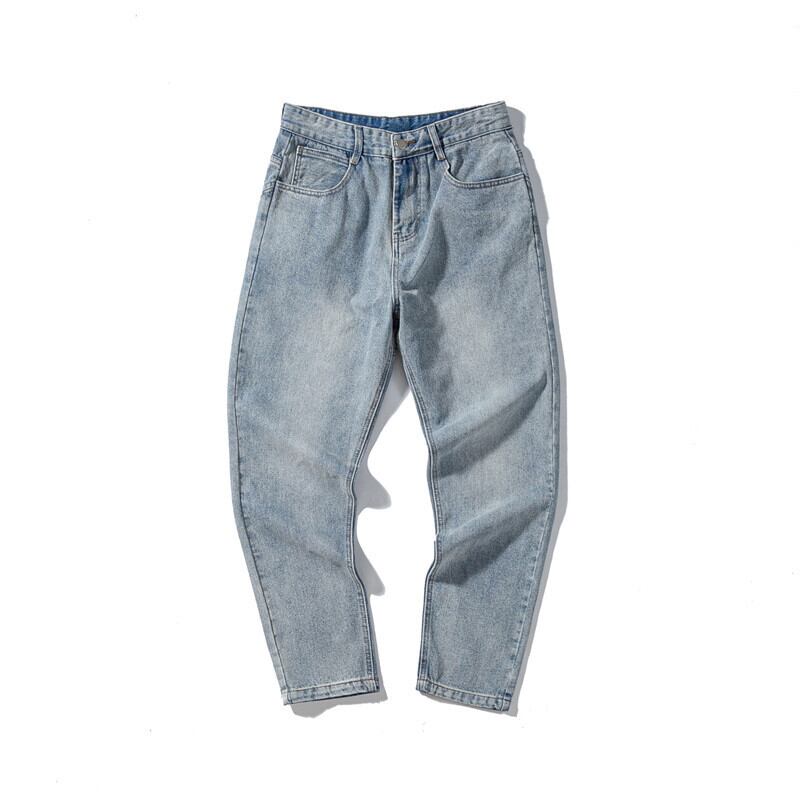 【新作】【送料無料】 Yidao、ヴィンテージ、秋、新しいルーズ、カジュアル、レトロな男の子、オールマッチトレンド、ストレート無地デニムパンツ-アリババ オータム 秋物 ソリッドカラー ビンテージ hip6-161150491376228