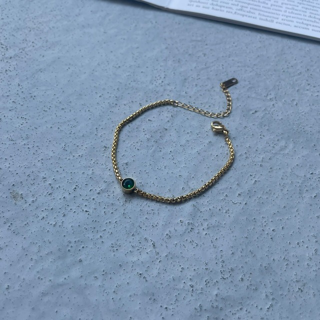 green stone bracelet