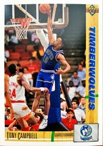NBAカード 91-92UPPERDECK Tony Campbell #326 TIMBERWOLVES