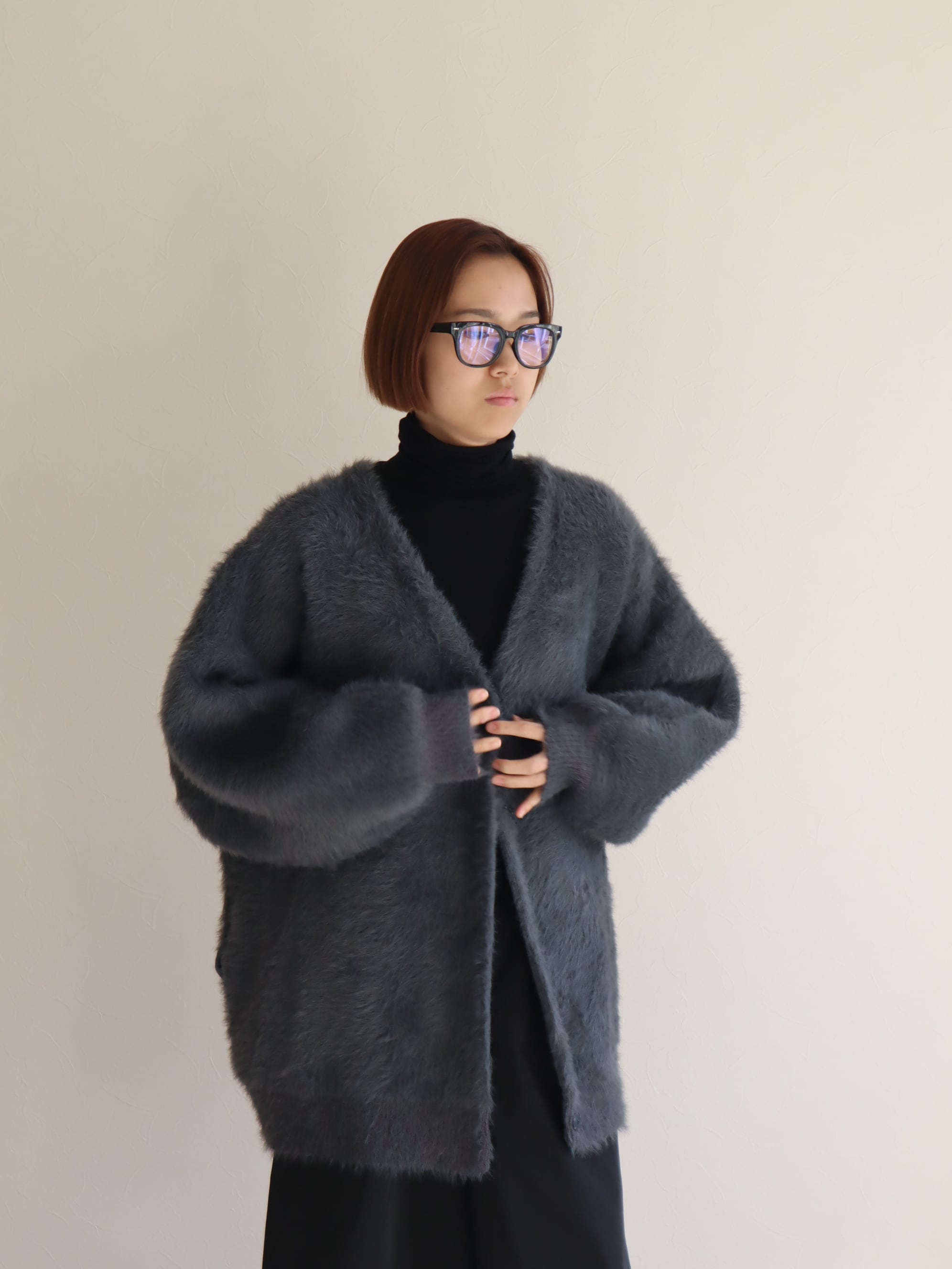 shaggy middle cordigan