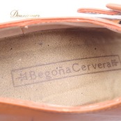 フラメンコ 衣装 Begoña Cervera ベゴーニャセルベラ 38 靴 ダンスシューズ ブラウン系 オレンジ系 茶色 オレンジ 釘 釘有り 釘入り くぎ ヒール ダンス パーティ 発表会 無地 ベルト レディース 舞台衣装