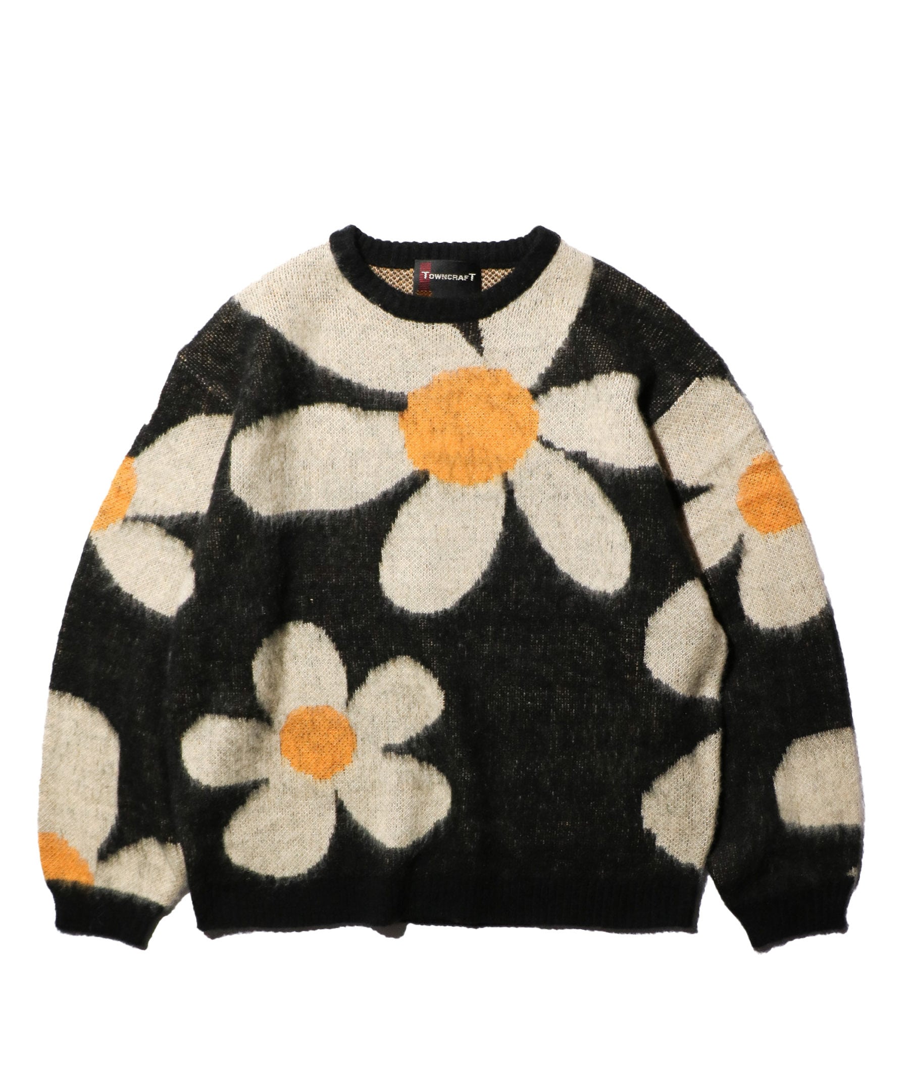 TOWNCRAFT|VINTAGE PATTERN SHAGGY CREW SWEATER