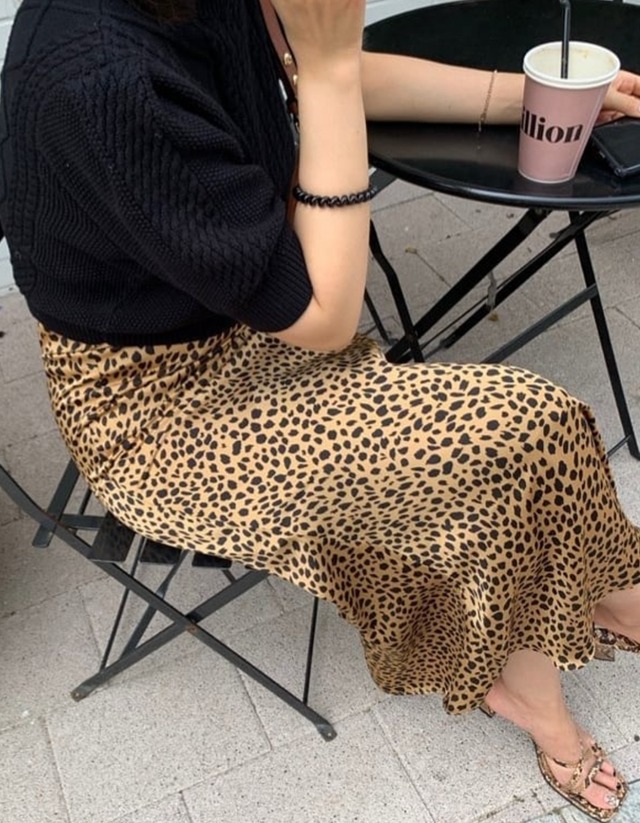 【24ss】Leopard Satin Skirt_2colors