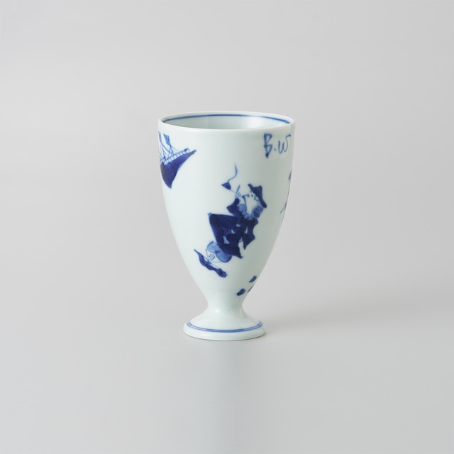 【青花】“異人づくし” フリーカップ［中］