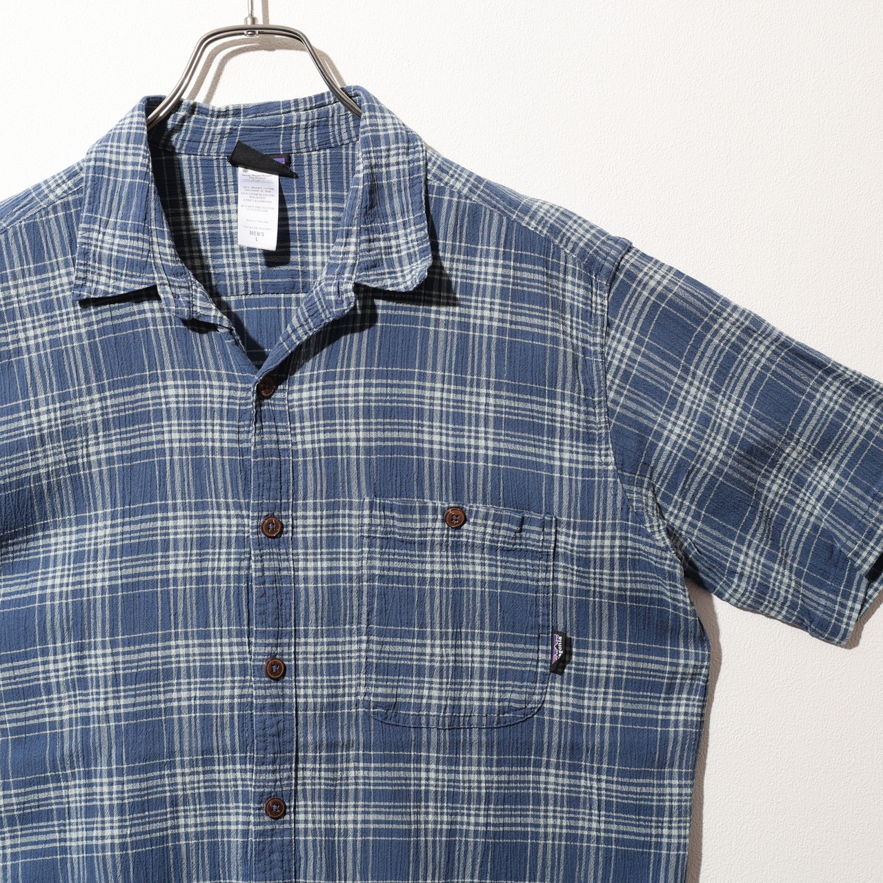 美品 L 12年 ネイビー A/C Yarn Dyed Shirt Patagonia ACシャツ ヤーンダイ パタゴニア