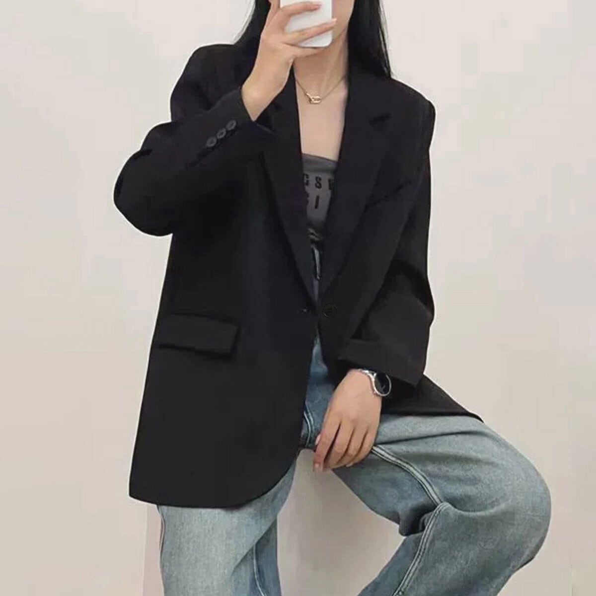 テーラード ジャケット スーツ レディース 春夏秋 アウター 韓国 きれいめ 大人 シンプル 通勤 ビジネス オフィス カジュアル OL 仕事 上品 軽量 ゆったり 体型カバー 大人可愛い 大人女子