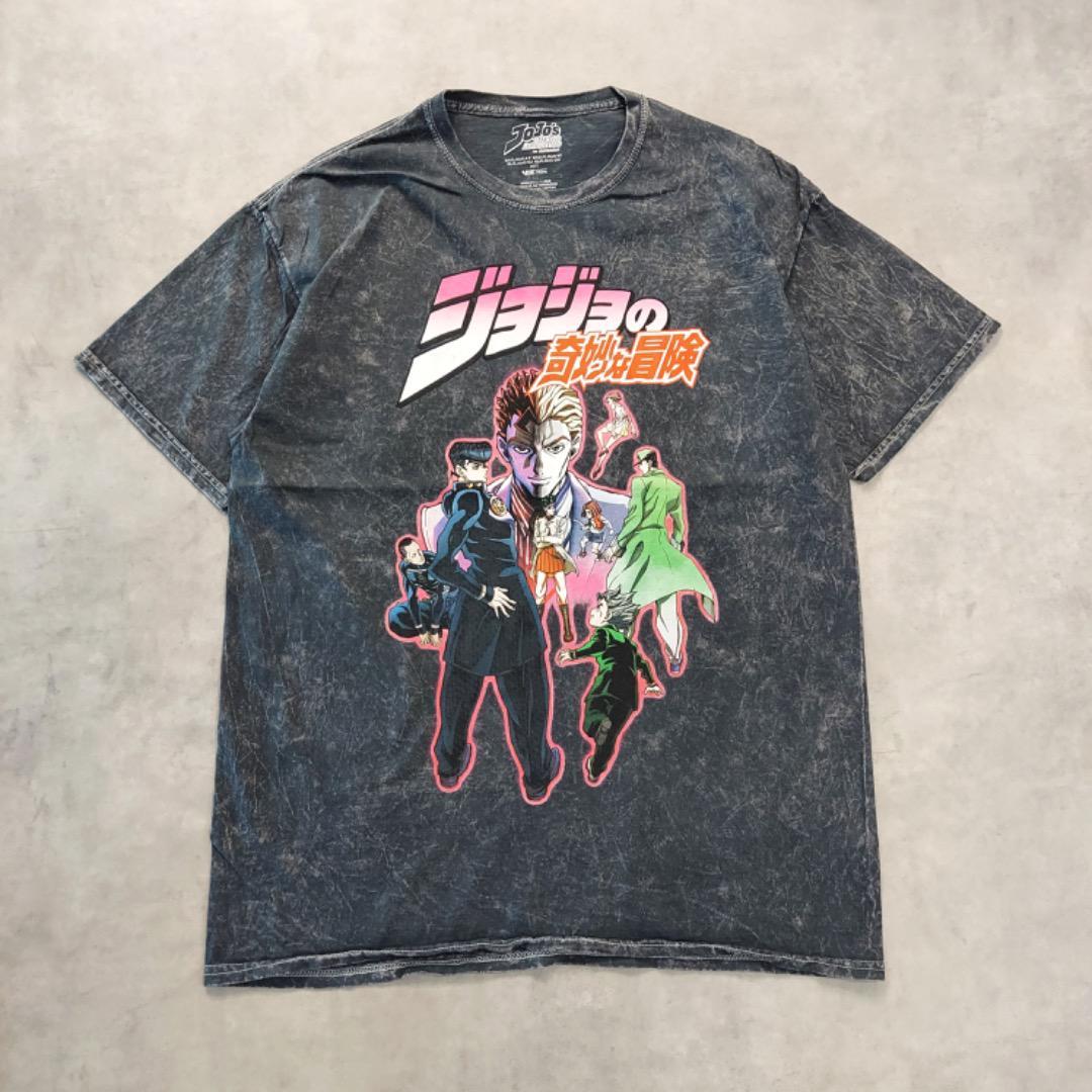 JOJO ジョジョの奇妙な冒険 プリントTシャツ 古着 2XL 黒 14261