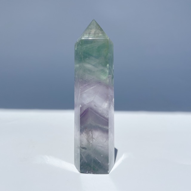 バイカラーフローライト タワー型96◇Fluorite◇天然石・鉱物・パワーストーン