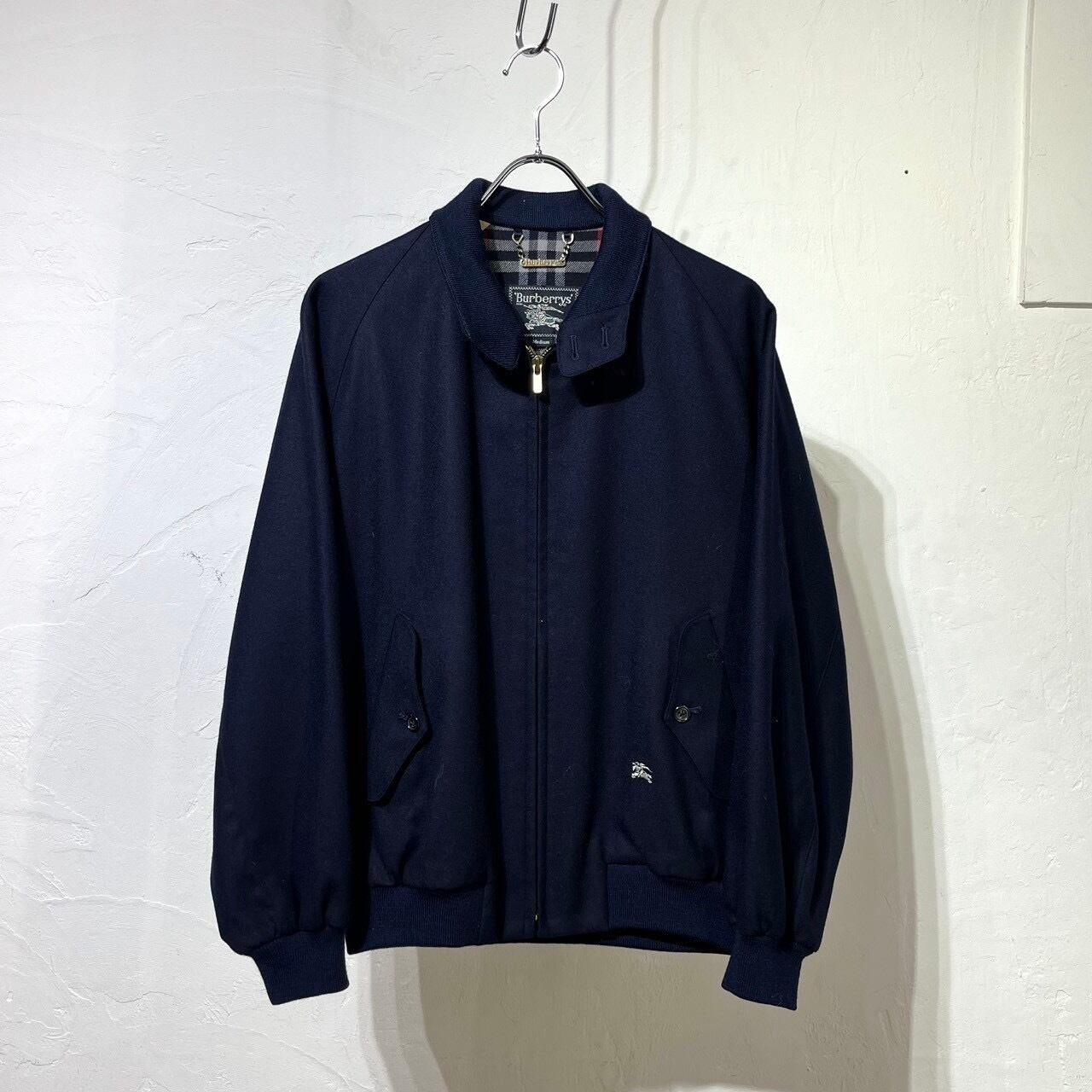~90s Burberry Lamb Wool Harrington Jacket
