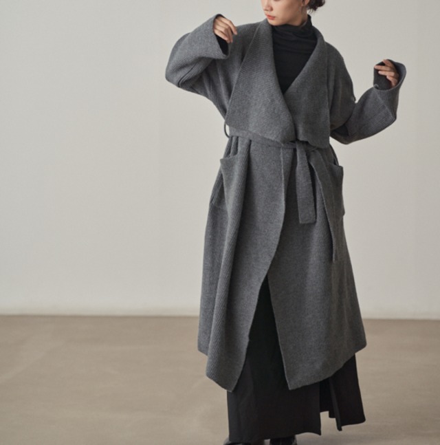 big neck knit gown 3colors【2023120403】