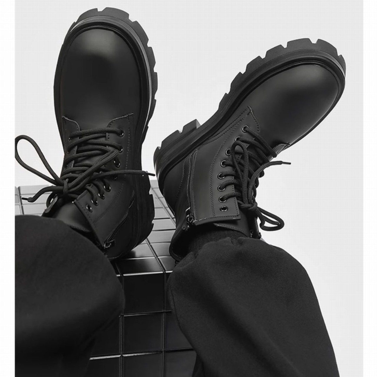 AMサイドジッパー付きブーツ S0356