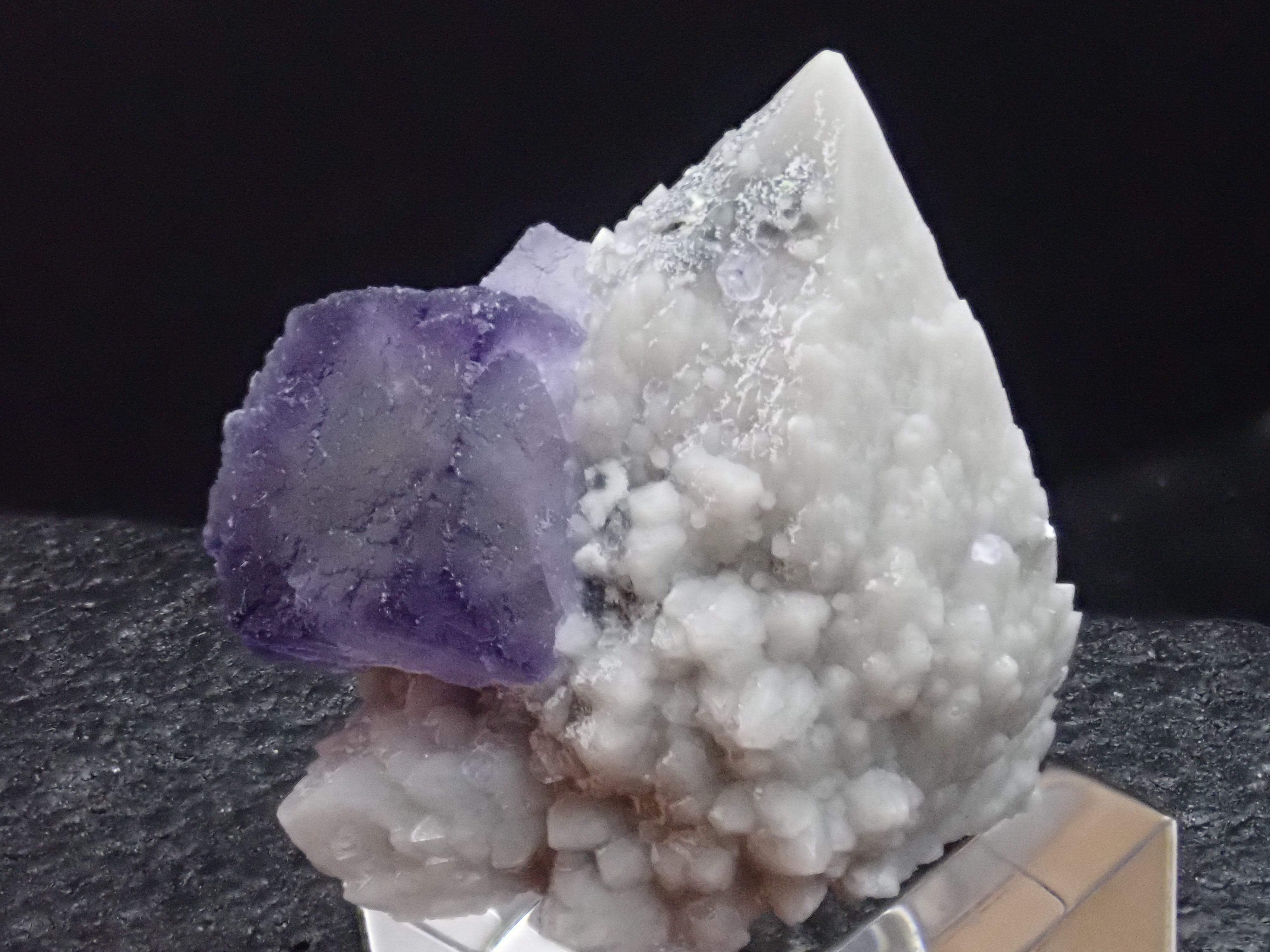 共生美】フローライト＆ミルキークォーツ 蛍石 水晶 原石 標本 | 石処