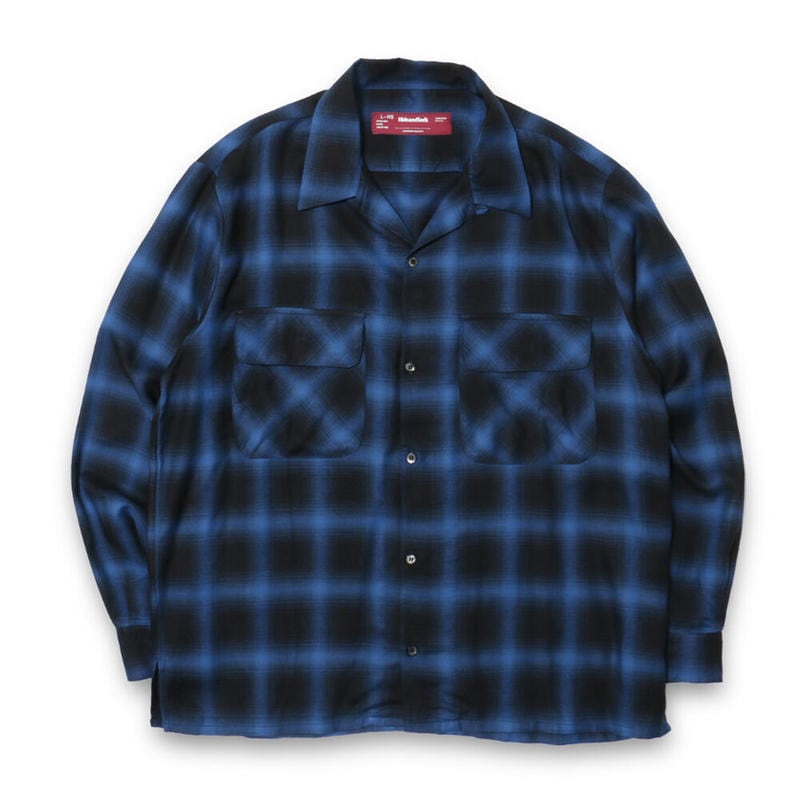 hide and seek Ombre Check L/S Shirt 23aw