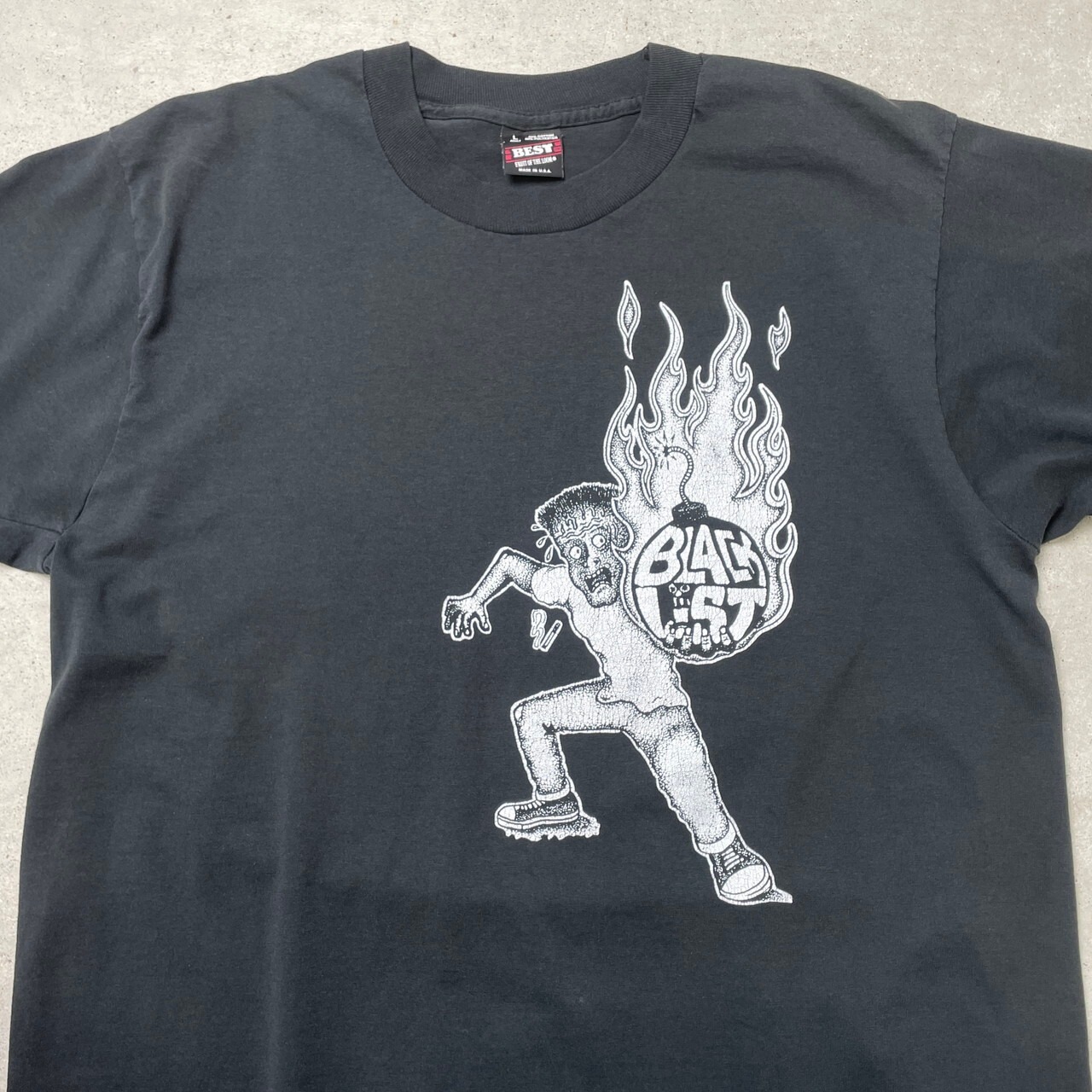 90年代 USA製 BLACKLIST プリントTシャツ メンズL 古着 90s シングル 