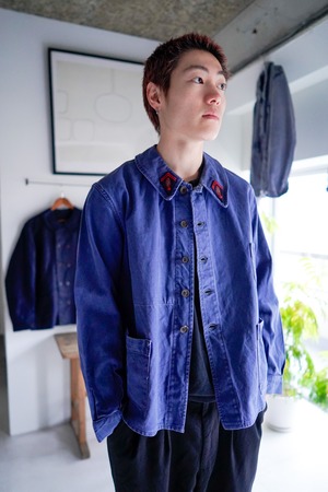 【1940s】"Le Populaire, Government"French Work Cotton Twill JKT /5-95