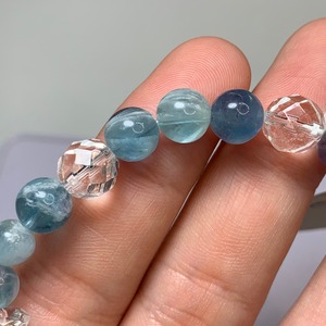 エンジェルフェザーフローライト・デザインブレスレット