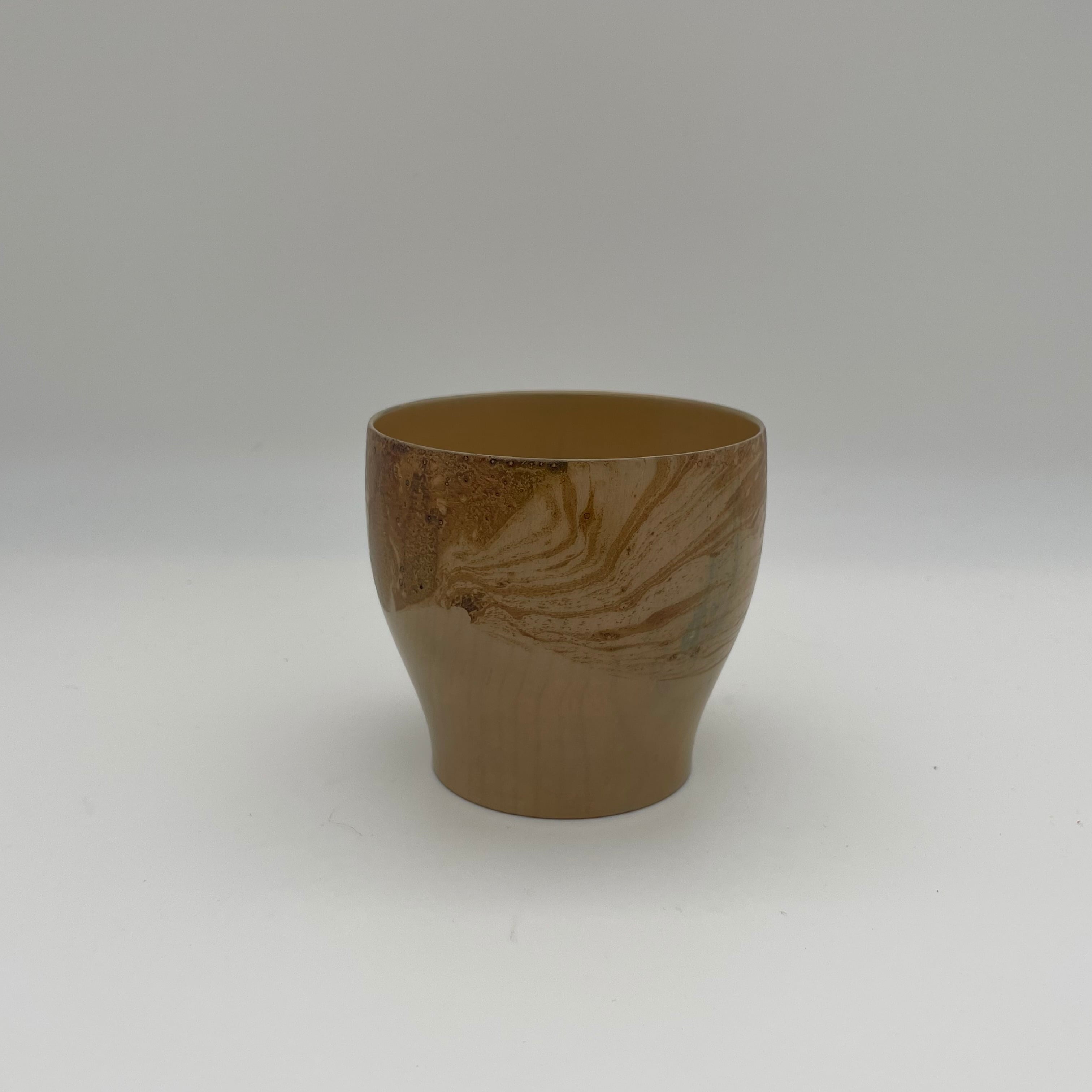 橅造墨流しカップ02 - Beech cup 02- | 木漆芸家 太田志保