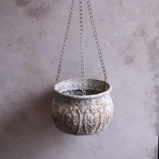 mondimanche 植木鉢　アンティークデコレハングW｜シャビーシック　オシャレに吊り下げれるポット　UF669