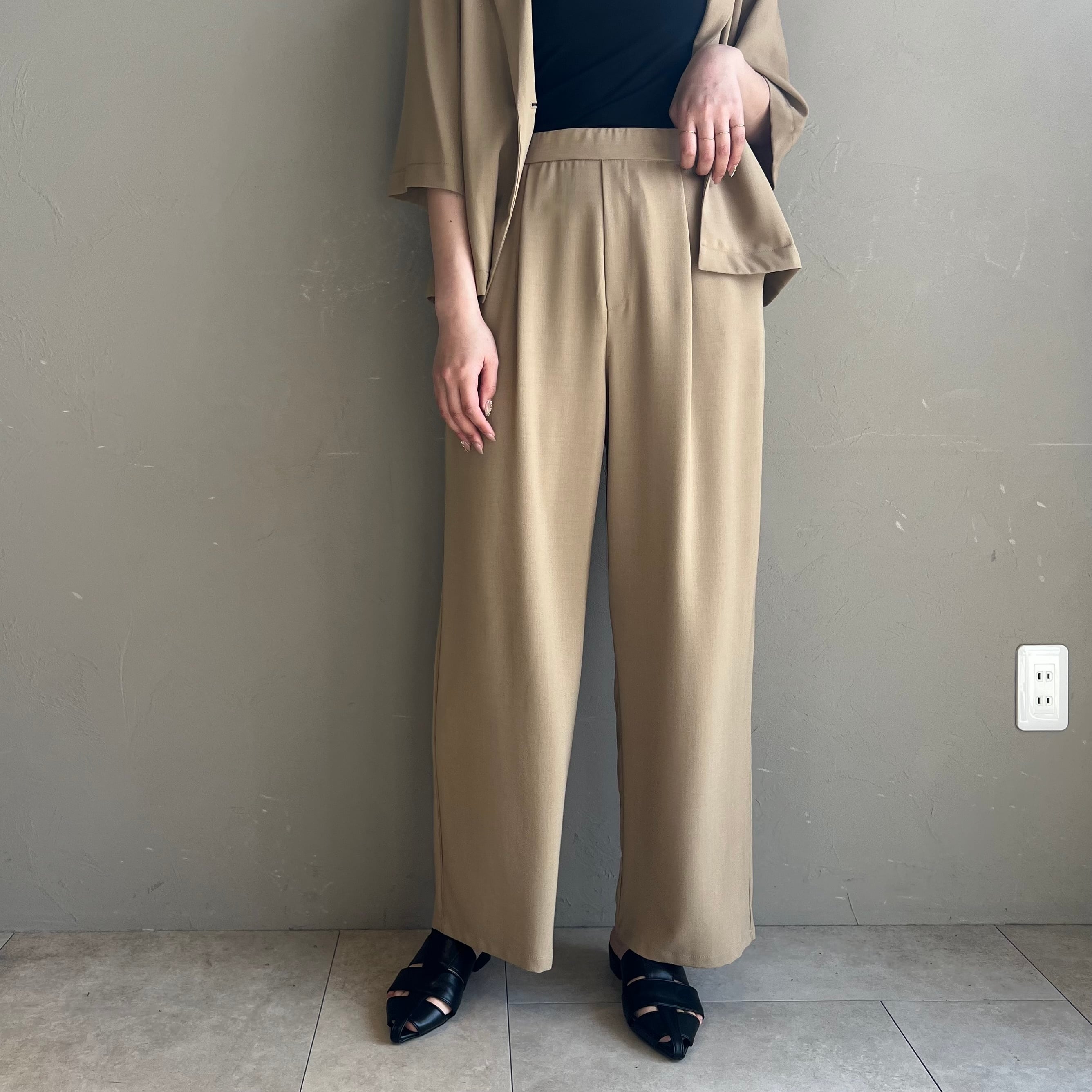 CLOCHE 】接触冷感タックストレートパンツ | valance 福井｜レディース