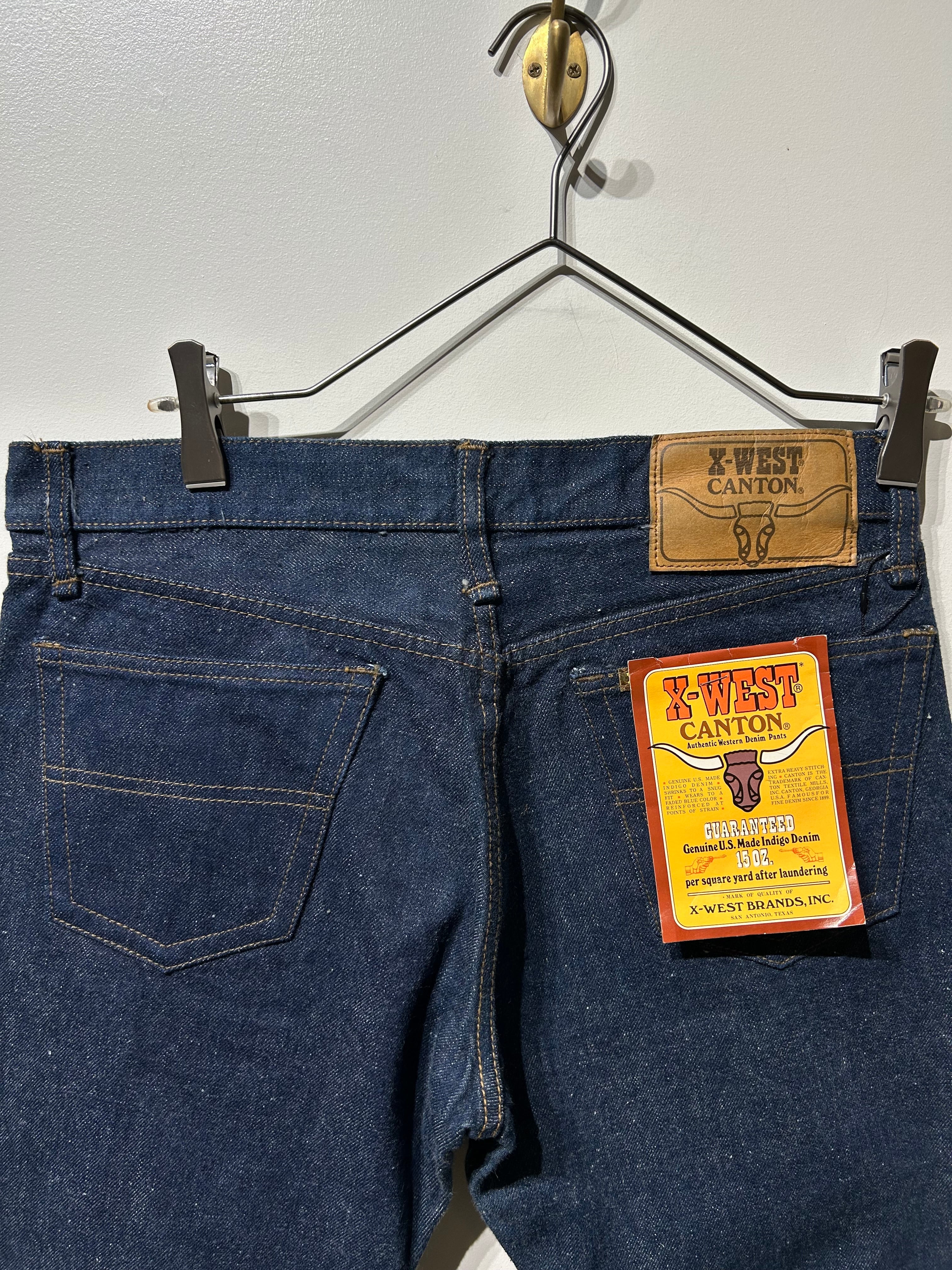 PT618）70's CANTON X-WEST western flare denim made in Japan / W31