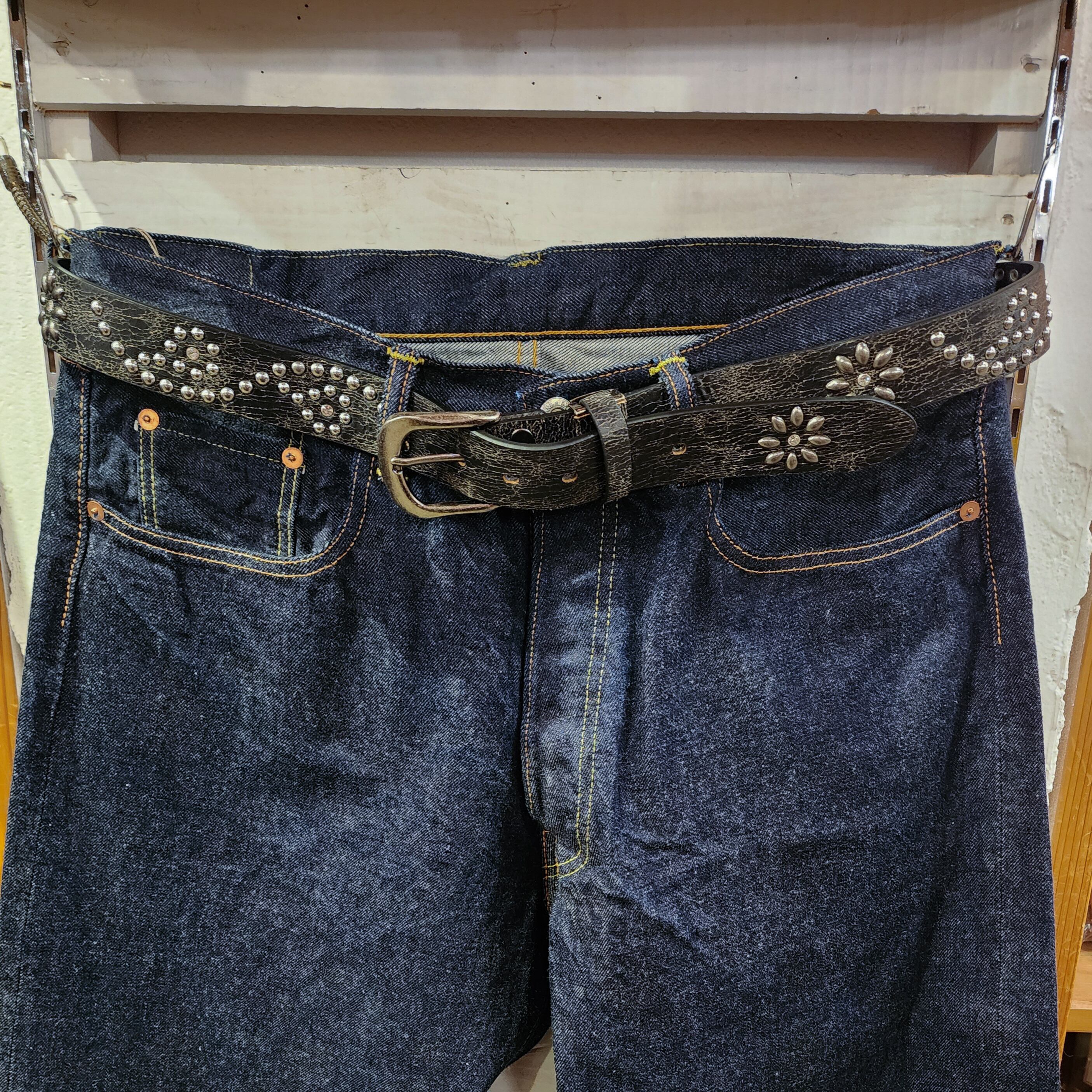 レザー スタッズベルト メンズ アメカジ / LEATHER STUDS BELT mens