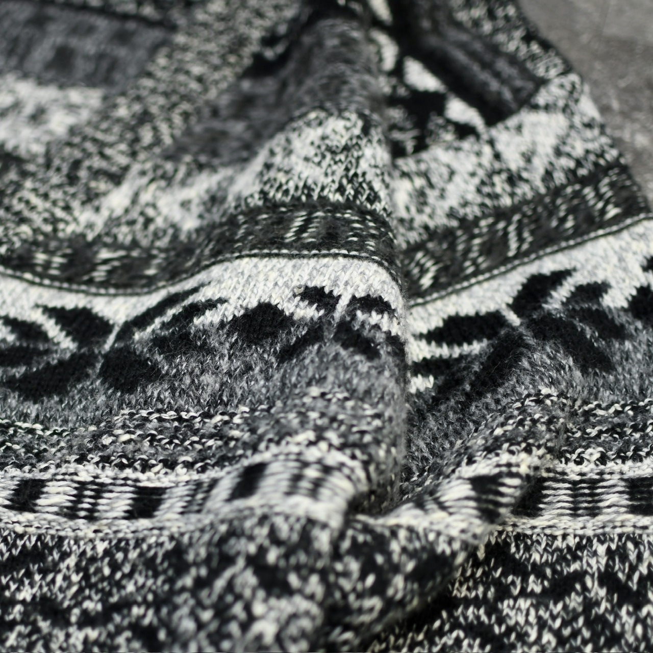 monotone wool acryl cardigan