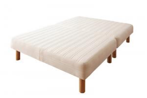 新・国産ポケットコイルマットレスベッド マットレスベッド 分割タイプ セミシングル 脚22cm