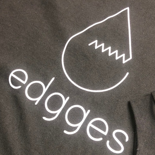 edgges LOGO L/S TEE (BLACK)