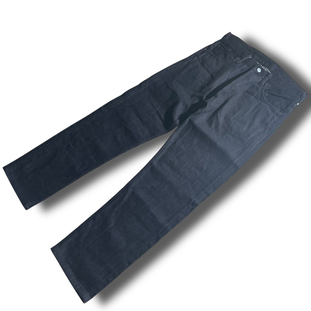 美品 EVISU 2000 白カモメ 先染め ブラックデニム 30×35 日本製 ボタン