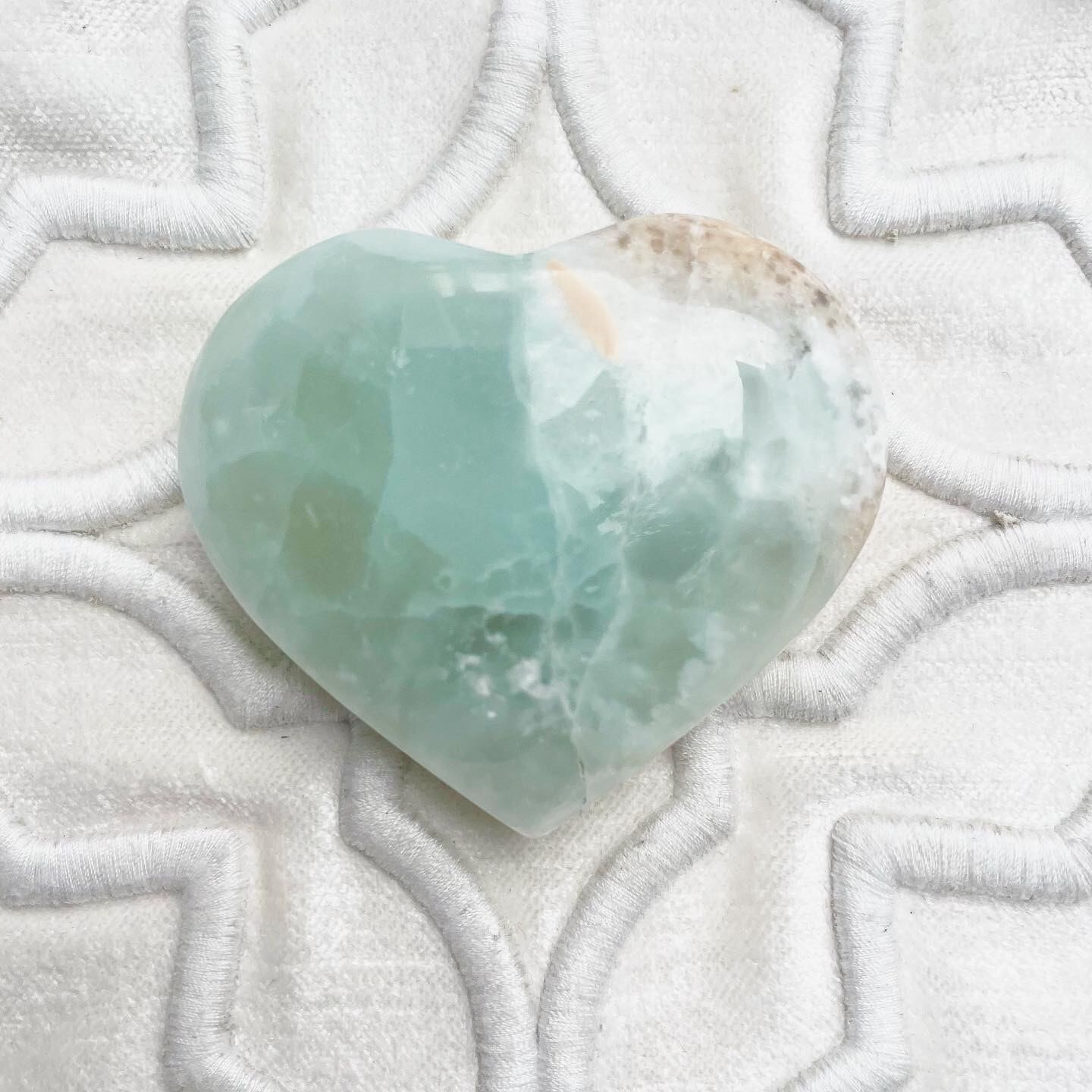 Caribbean Blue Calcite Heart 8
